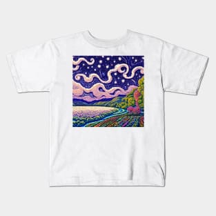 Stunningly Beautiful colorful Chalk Illustration Kids T-Shirt